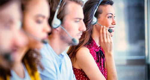 Staff responding to clients query